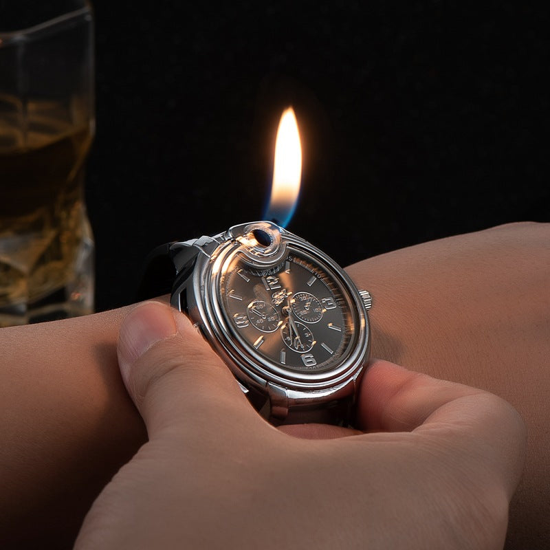 Watch Style Metal Open Flame gas lighter PF011