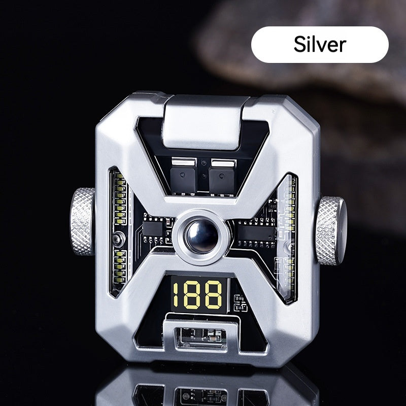 USB005-Transparent mecha USB Rechargeable fidget spinner lighter