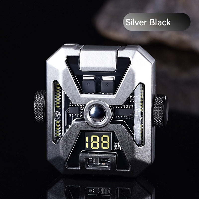 USB005-Transparent mecha USB Rechargeable fidget spinner lighter