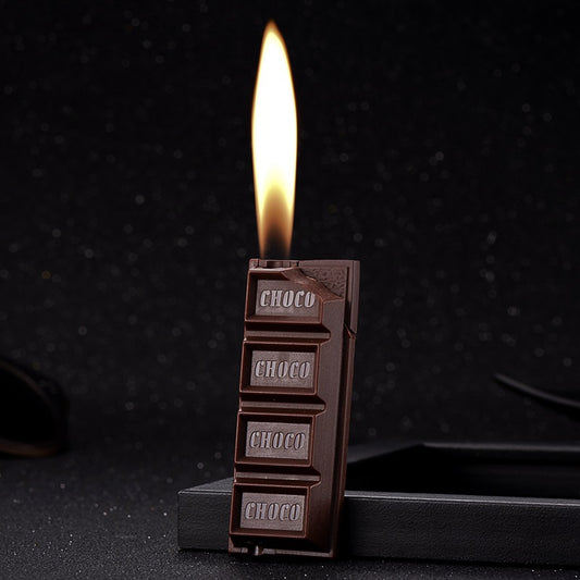 QT0062-chocolate flame gas lighter