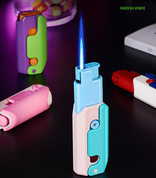 Wholesale Gravity-Activated Carrot Knife Fun Windproof Lighter PF025