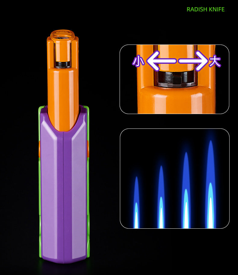 Wholesale Gravity-Activated Carrot Knife Fun Windproof Lighter PF025