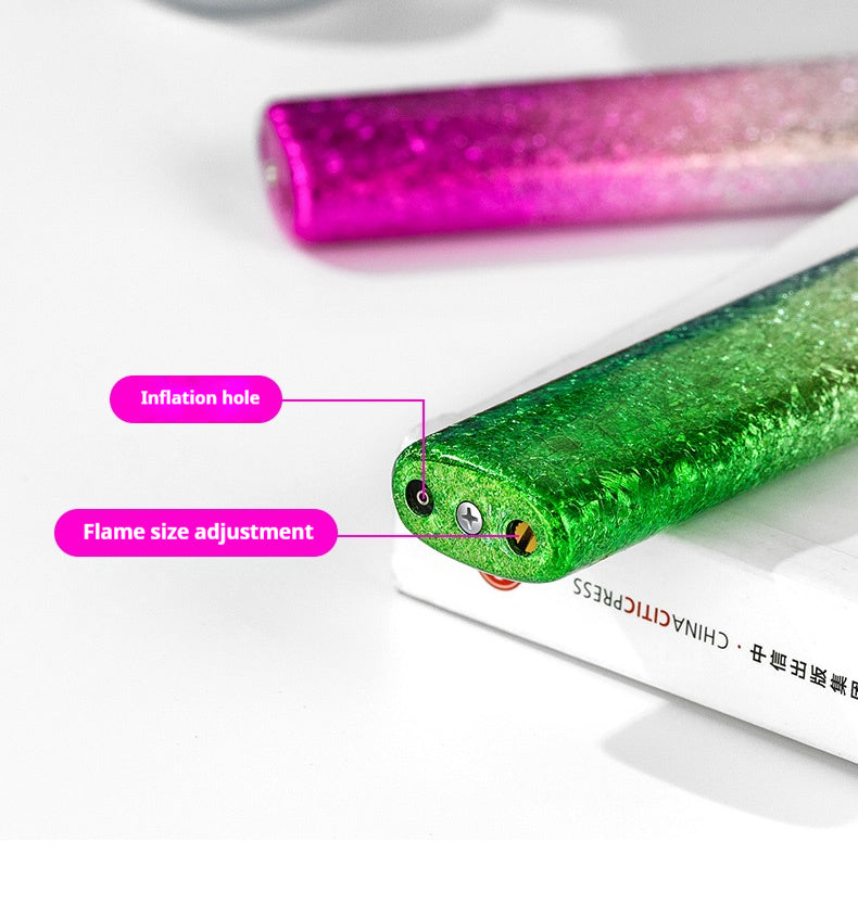 Frost Flower Series Green Flame Gas Lighter PF020