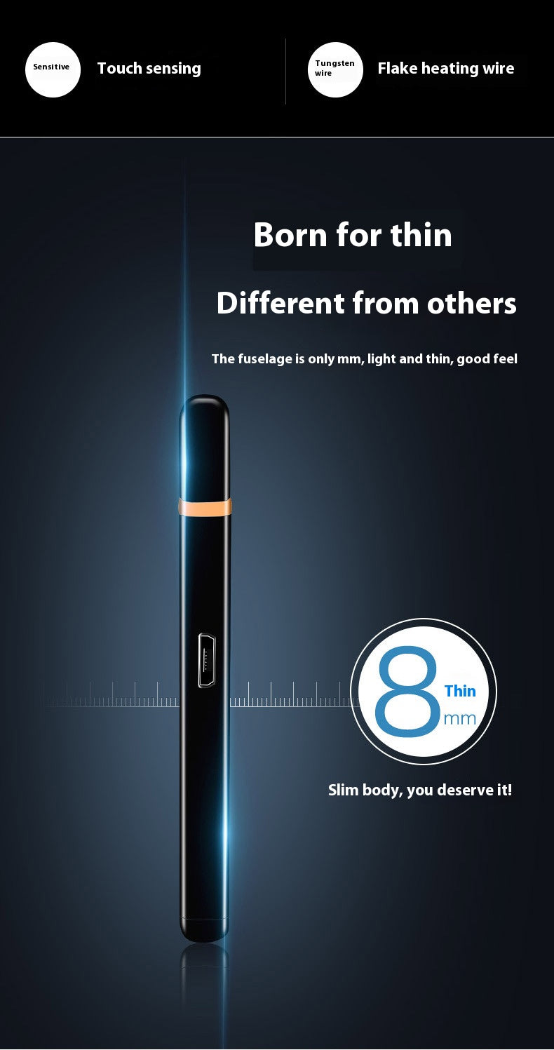 Slim-profile USB rechargeable lighter PF14