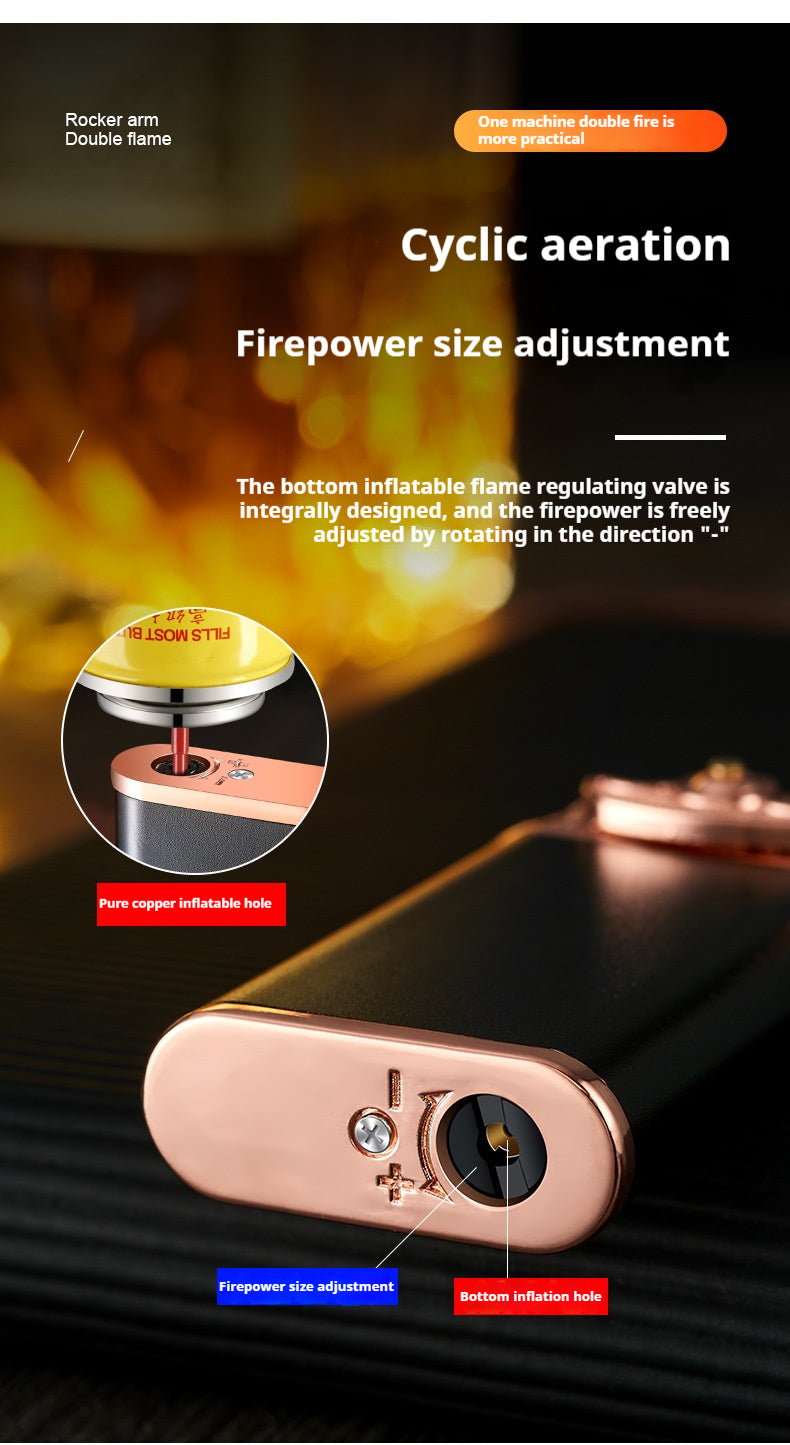 Wholesale  Eagle head rocker flame-resistant gas lighter PF026