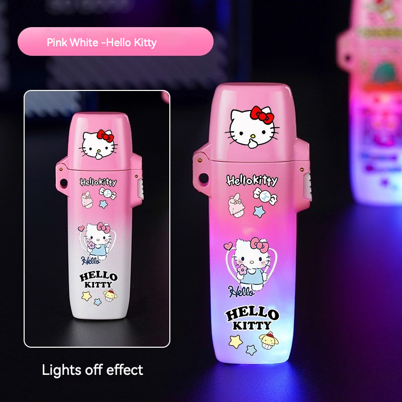 QT009-nightlight hello kitty gas lighter