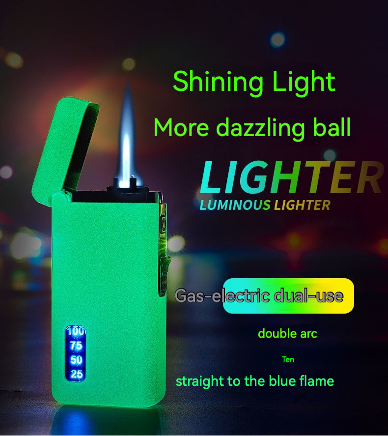 QT0064-HB210A night glow gas +USB Rechargeable lighter