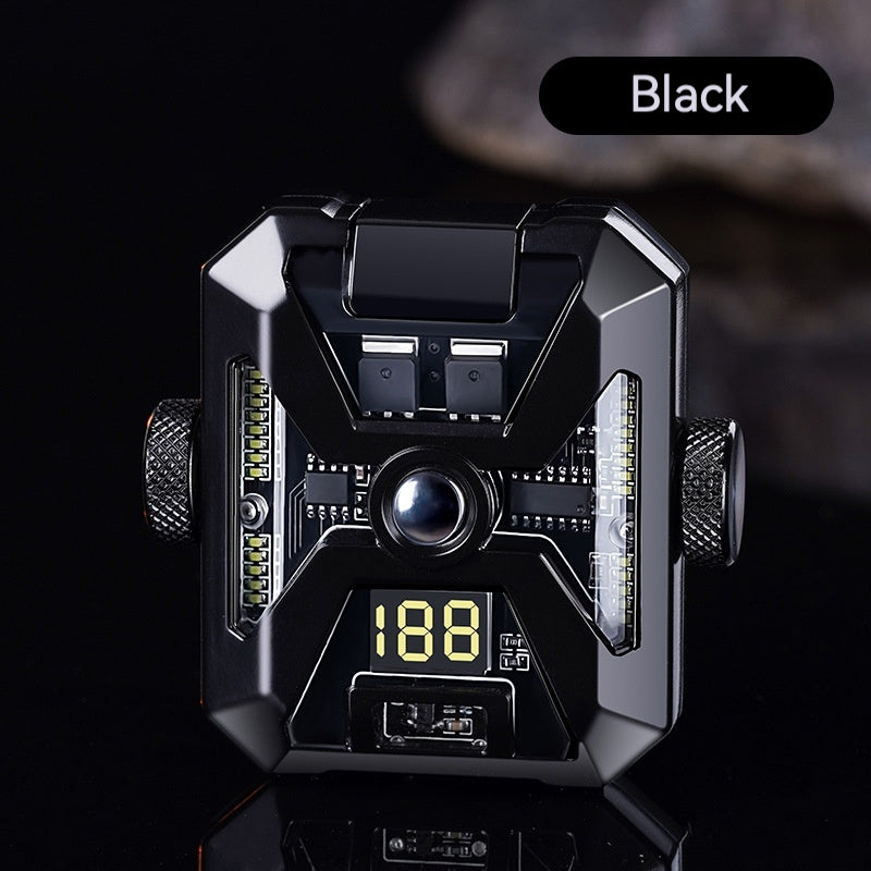 USB005-Transparent mecha USB Rechargeable fidget spinner lighter