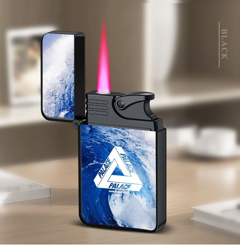 QT036- red flame fashion design windbreak gas lighter