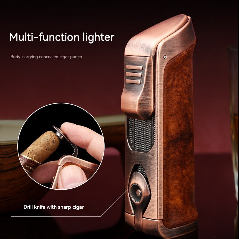 QT039- Cigar pipe three fire gas lighter