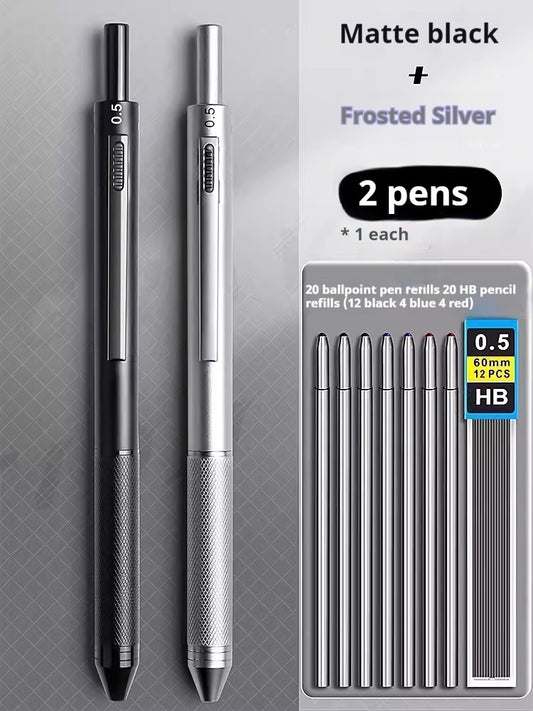 A creative 3-color ballpoint pen with a built-in mechanical pencil
